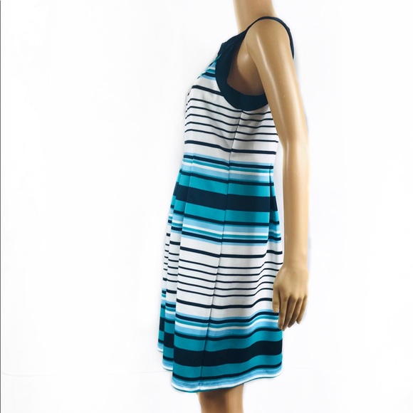 Enfocus Studio Blue and White Dress - Size 8 - Picture 5 of 8